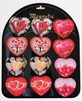 magnesy 12szt. serca mix wz. | mg-9603