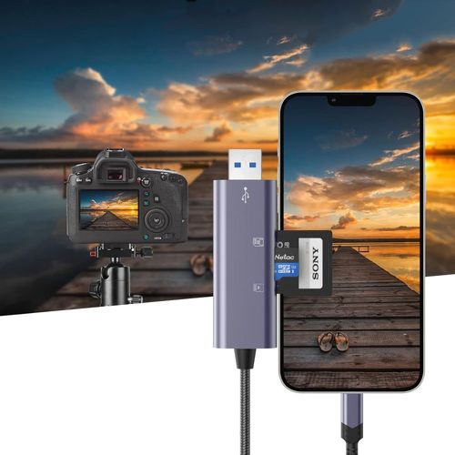 TECH-PROTECT ULTRABOOST CARD READER SD & MICRO SD LIGHTNING & USB GREY na Arena.pl