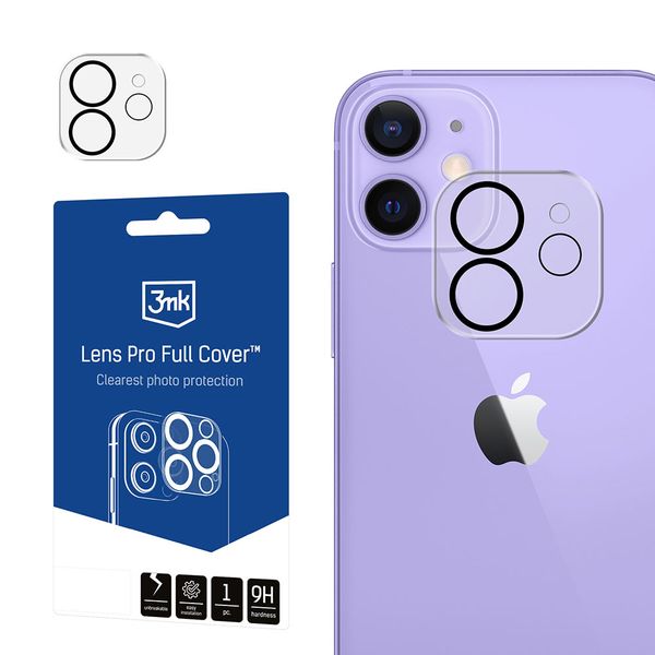 apple iphone 12 - 3mk lens pro full cover zdjęcie 2