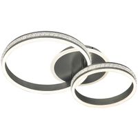 Glamour lampa sufitowa Avalon pierścienie LED 50W 4000K aluminium