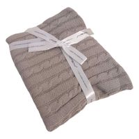 kocyk dziecięcy szary 76x102 cm bawełniany ntbay