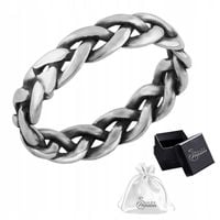 Pierścionek Obrączka srebro 925 Plecionka | r. 14