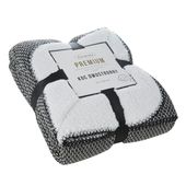 Miękki koc dwustronny PANDA 150X200 czarny+biały
