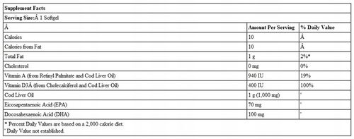 NOW Foods TRAN z WĄTROBY DORSZA 1000mg OMEGA-3 EPA DHA Wit A D-3 180softgel na Arena.pl