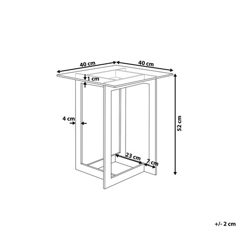 Stolik szklany srebrny CRYSTAL na Arena.pl