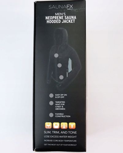 Kurtka z kapturem męska neopren Jogging Sauna Odblask FITNESS SAUNATEK r. L na Arena.pl