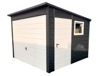 DOMEK OGRODOWY  3X2,5 BRAMA UCHYLNA - DRZWI OKNO ANTRACYT BIAŁY DG164