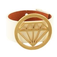 Bransoletka skórzana z diamentem z kolekcji Diamond (B23/WIO/31/1Au)