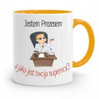 Dla Prezesa Viceprezesa Kubek Żółty Na Prezent Z Nadrukiem Ze Zdjęciem