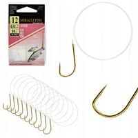 Haczyki WIĄZANE SODE Przypony GOTOWE 10 SZT r 12