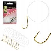 Haczyki WIĄZANE SODE Przypony GOTOWE 10 SZT r 12