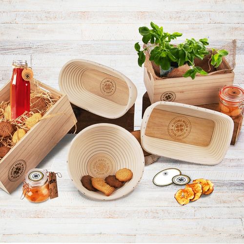 Koszyk Rattanowy do Wyrastania Formowania Chleba Ciasta na Bochenek 1,5 Kg na Arena.pl