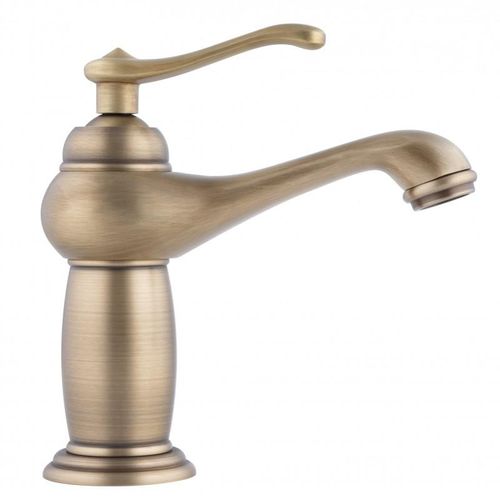 Bateria umywalkowa stojąca retro kran złota na Arena.pl