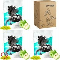 Geloren Horse HA jabłkowy dla koni żelki kolagen 3 x (60szt, 450g) fj3BP46a