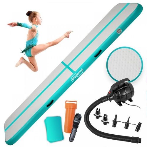 Dmuchana mata Physionics Airtrack, 3 m, zielona na Arena.pl