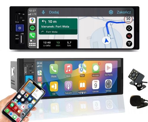 RADIO SAMOCHODOWE NAWIGACJA 1DIN ANDROID BT USB AUX KAMERA COFANIA CARPLAY na Arena.pl