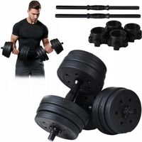 Hantle Bitumiczne 20 kg FUNFIT zestaw Regulowany 2×10 kg + Zaciski