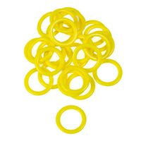 Krążki KÓŁECZKA plastikowe do obrabiania szydełkiem 14mm 25szt. żółte