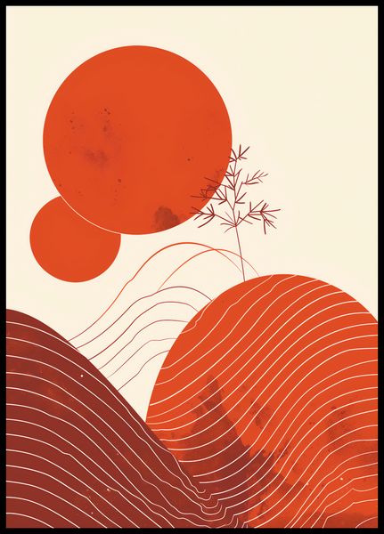Plakat 64x90cm Ciepło Czerwieni zdjęcie 2