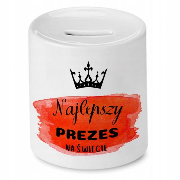 Dla Prezesa Viceprezesa Skarbonka Najlepszy Prezes Z Nadrukiem Ze Zdjęciem zdjęcie 1