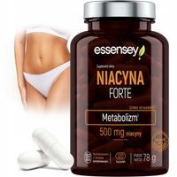 NIACYNA FORTE 500MG Skóra Zmęczenie Układ Nerwowy 120DNI WITAMINA B3 WIT PP