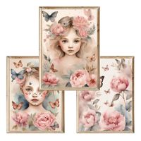 Zestaw trzech plakatów dla dzieci Fairy Faces