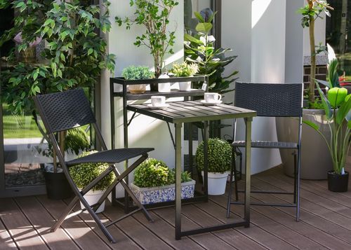 meble na balkon ogród taras składane komplet zestaw stół 2 krzesła na Arena.pl