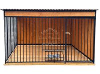 Kojec dla psa 3x2m Ściany zabudowane drewnem  Podłoga drewniana ID695