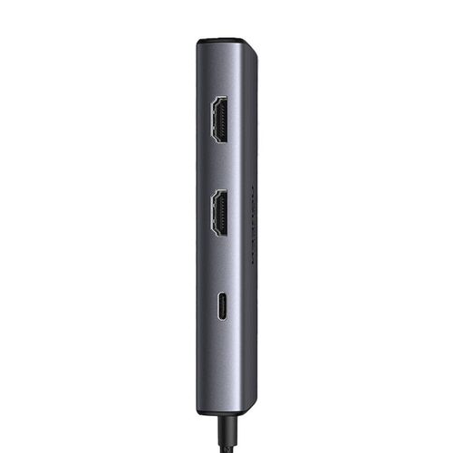 Adapter 6w1 UGREEN CM498 Hub USB do 2x USB-A 3.0, USB-C 3.0, 2xHDMI, PD na Arena.pl