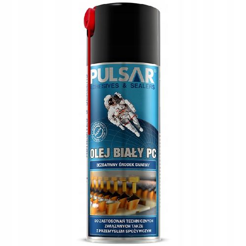 OLEJ BIAŁY PULSAR BEZBARWNY SPRAY ŚRODEK SMARNY 400 ml na Arena.pl