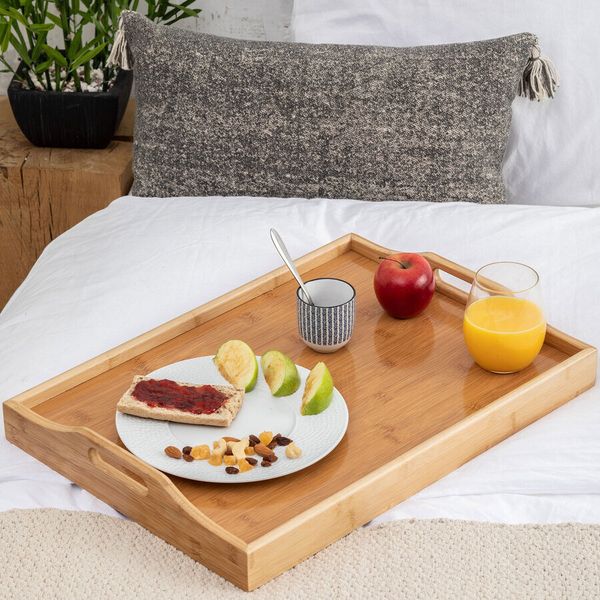 Taca prostokątna 44x29 cm bambusowa zdjęcie 3