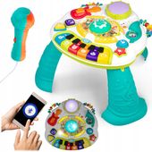 STOLIK EDUKACYJNY INTERAKTYWNY 2w1 TABLICA PANEL MUZYKA BLUETOOTH RICOKIDS