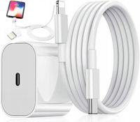 Ładowarka do Apple z Lightning dla IPHONE IPAD SZYBKIE ŁADOWANIE +KABEL MOC