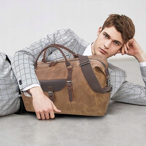 Duża pojemna torba podróżna paskiem na ramię Turystyczna Pojemna 54x27x32cm na Arena.pl