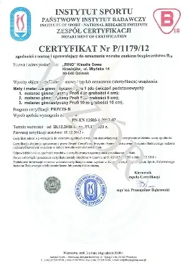 SZKOLNY MATERAC GIMNASTYCZNY RING SKAJ 10cm MIĘKKI na Arena.pl