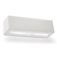 Kinkiet ścienny ceramiczny szklany biały ozdobny góra dół 32 cm Sollux