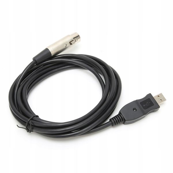KABEL ADAPTERA USB MĘSKI NA XLR ŻEŃSKI 3 METRY zdjęcie 3