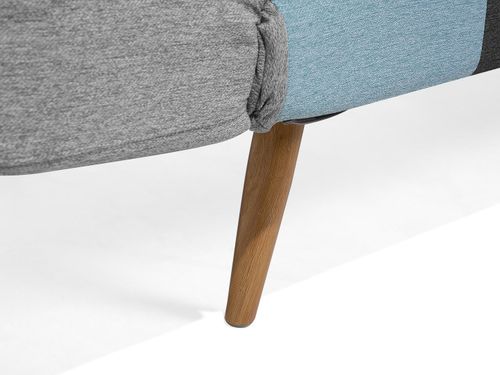 SOFA TAPICEROWANA PATCHWORK NIEBIESKA DO SALONU EKSKLUZYWNA na Arena.pl