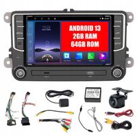 RADIO 7" ANDROID 13 VW PASSAT B6 B7 GOLF 5 V 6 VI TIGUAN SKODA SEAT 2G/64GB