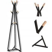 Wieszak Na Ubrania Stojak Podłogowy Loft Czarny