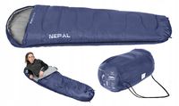WYGODNY KEMPINGOWY ŚPIWÓR NEPAL 210x80x50CM GRANATOWY ENERO CAMP