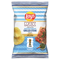Lay's Max Chipsy ziemniaczane karbowane o smaku grillowanego steku 120 g