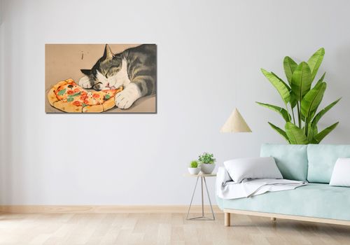 Obraz 100x60cm Pizza Dla Kota na Arena.pl