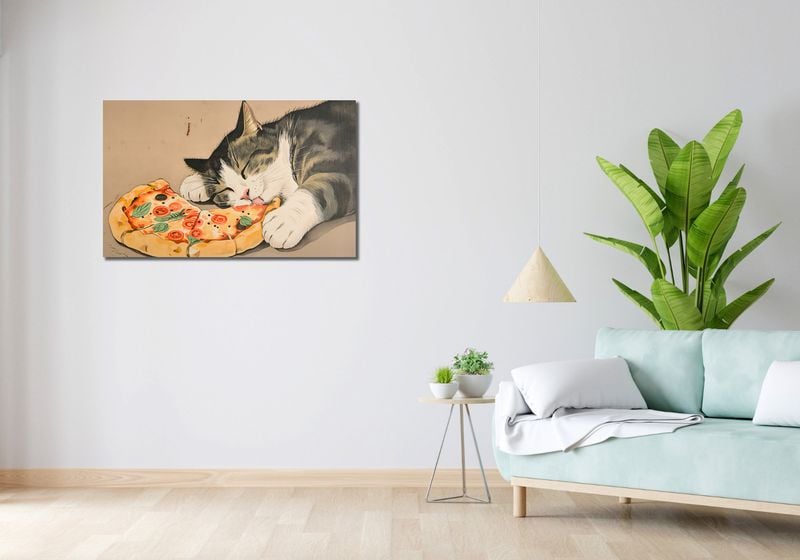 Obraz 100x60cm Pizza Dla Kota zdjęcie 2