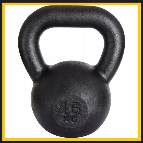 Kettlebell żeliwny odważnik kula kettle 16kg na Arena.pl