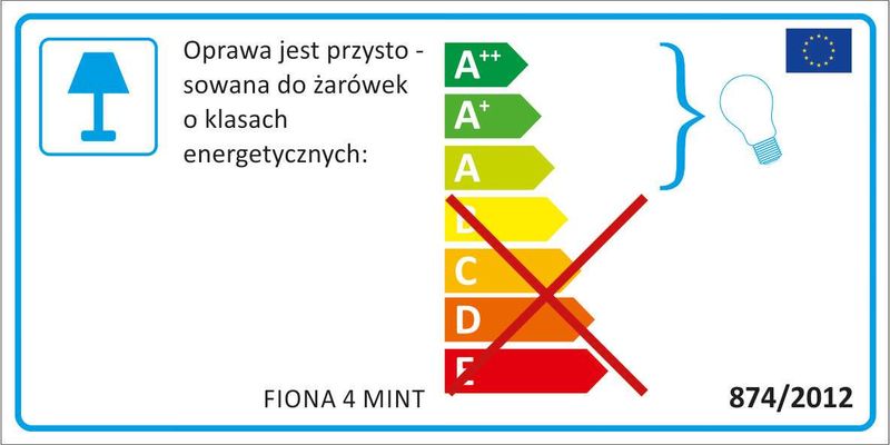 Plafon LAMPA sufitowa FIONA 4 311085 Polux regulowana OPRAWA metalowe reflektorki retro miętowe zdjęcie 4