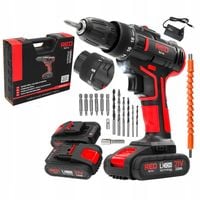 Wiertarka WKRĘTARKA AKUMULATOROWA 2x 2Ah 21V 6 BITÓW wierteł WALIZKA