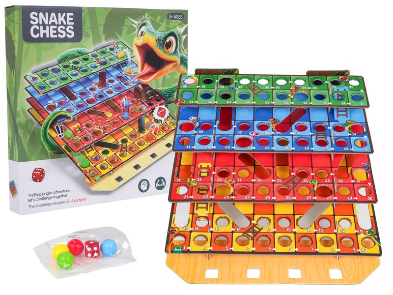 Gra Planszowa 3D Wąż Drabiny zdjęcie 2