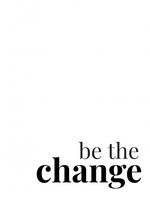Plakat 60x80cm Z Napisami Nowoczesny Cytat Be The Change