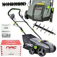 WERTYKULATOR AERATOR NAC SCE180-38-W2 1800 W 2 WAŁKI SZER. 38 CM 2 FUNKCJE